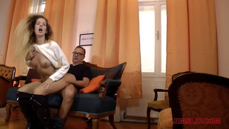 Old Man Can't Resist Amateur Monique