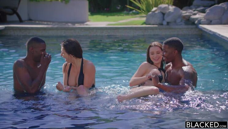 [BLACKED] - Foursome Frenzy: Double the Fun, Double the BBC - Lana Rhoades - Isiah Maxwell - Leah Gotti - Jason Brown