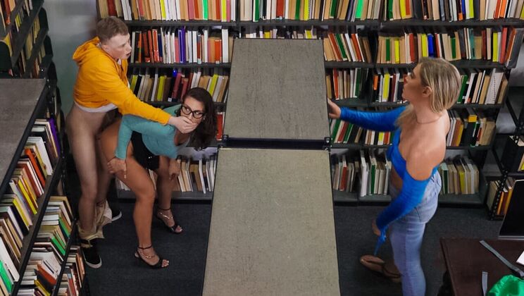 [LilHumpers] - Clever Librarian Gets College Guy's Cumshot - Jimmy Michaels - Krissy Knight - Mandy Waters