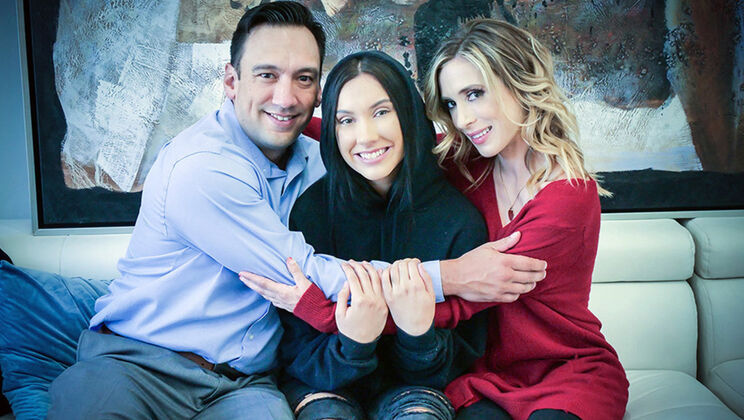 [FosterTapes] - Brunette Stepmom's Intimate Threesome - Aiden Ashley - Bobby Beefcakes - Jazmin Luv