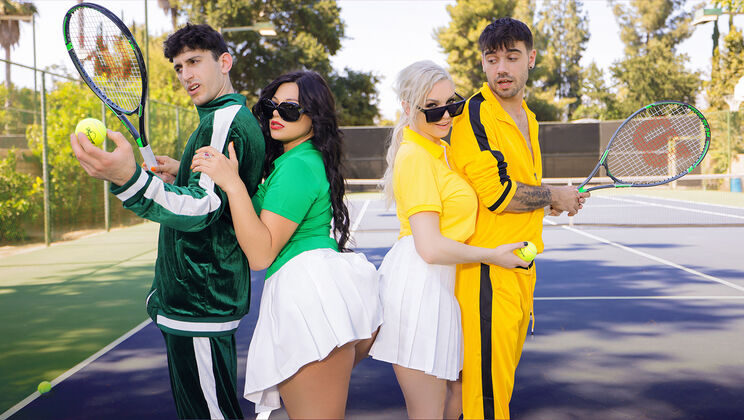 [MomSwap] - Racket Ready Sluts - Kenzie Taylor - Mona Azar - Nade Nasty - Nick Strokes