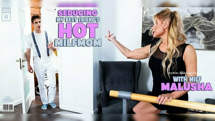 [Mature.nl] - Wild Blonde Mom Malusha in Hardcore Threesome Action - Robby - Malusha