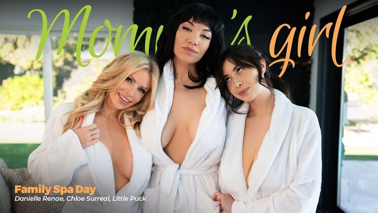 [Girlsway] - Lesbian Family Fun in the Spa - Little Puck - Chloe Surreal - Danielle Renae