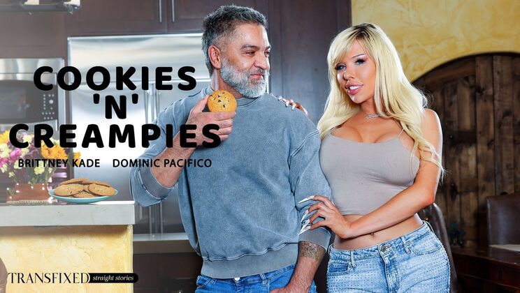 [Transfixed] - Hot Shemale Fucks Guy - Cookies 'N' Creampies Action - Dominic Pacifico - Brittney Kade