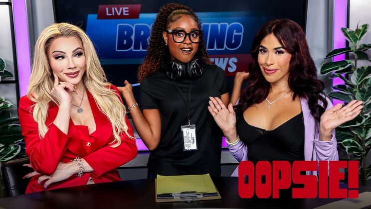 [Oopsie!] - Threesome Creampie: Two Creamy Finishes for Blonde & Brunette