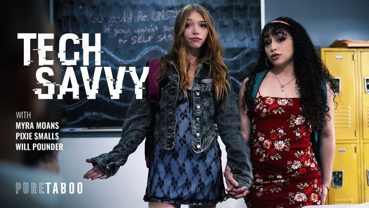 [PureTaboo] - Petite Redhead with Small Tits in Tech Savvy Fuck Scene - Will Pounder - Myra Moans - Pixie Smalls